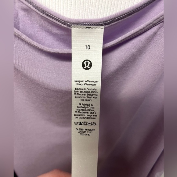Lululemon Modal Silk-Blend Spaghetti Strap Tank - Sz 10 - Picture 4 of 5